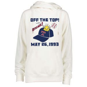 Texas Rangers Boink Off The Top May 26 1993 Womens Funnel Neck Pullover Hood