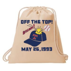 Texas Rangers Boink Off The Top May 26 1993 Drawstring Bag