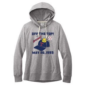 Texas Rangers Boink Off The Top May 26 1993 Women's Fleece Hoodie