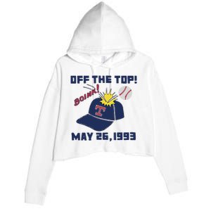 Texas Rangers Boink Off The Top May 26 1993 Crop Fleece Hoodie