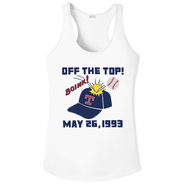 Texas Rangers Boink Off The Top May 26 1993 Ladies PosiCharge Competitor Racerback Tank