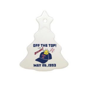 Texas Rangers Boink Off The Top May 26 1993 Ceramic Tree Ornament