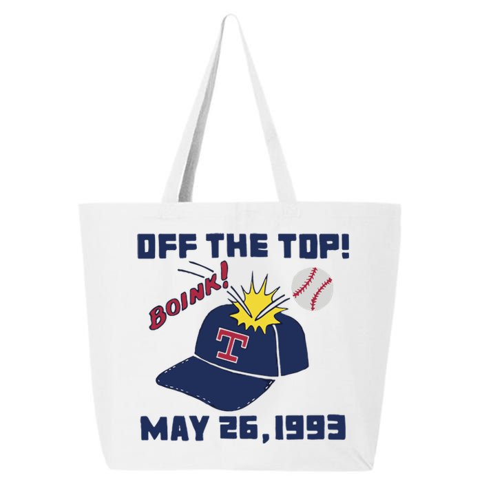 Texas Rangers Boink Off The Top May 26 1993 25L Jumbo Tote