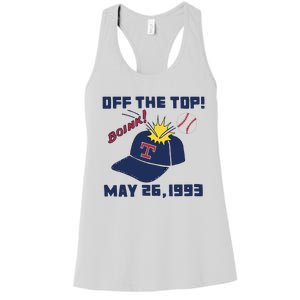 Texas Rangers Boink Off The Top May 26 1993 Women's Racerback Tank