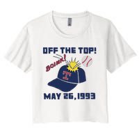 Texas Rangers Boink Off The Top May 26 1993 Women's Crop Top Tee