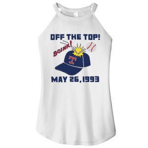 Texas Rangers Boink Off The Top May 26 1993 Women's Perfect Tri Rocker Tank