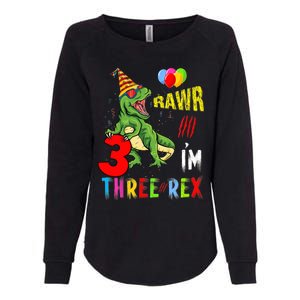 Three Rex Birthday Party Outfit Dinosaur 3 Year Old Boy Girl Womens California Wash Sweatshirt