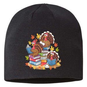 Turkey Reading Books Fall Season Thanksgiving Teacher Book Sustainable Beanie