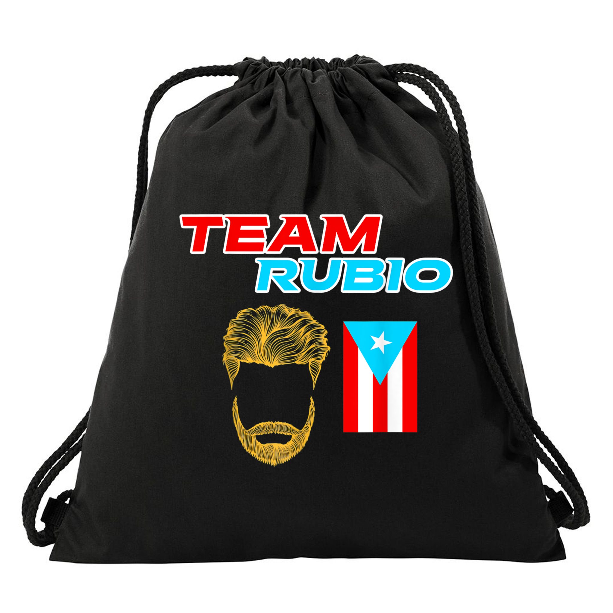 Team Rubio Baseball Puerto Rico Beisbol Los Nuestros Pride Drawstring Bag