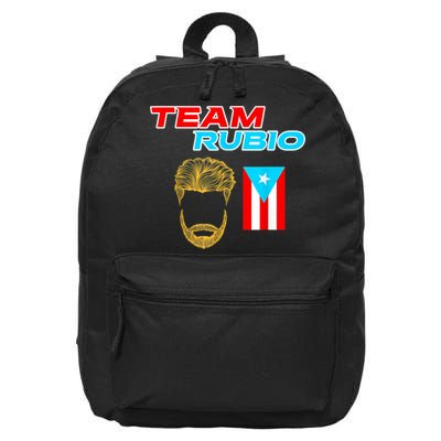 Team Rubio Baseball Puerto Rico Beisbol Los Nuestros Pride 16 in Basic Backpack