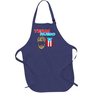 Team Rubio Baseball Puerto Rico Beisbol Los Nuestros Pride Full-Length Apron With Pockets