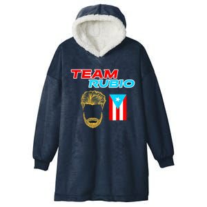 Team Rubio Baseball Puerto Rico Beisbol Los Nuestros Pride Hooded Wearable Blanket