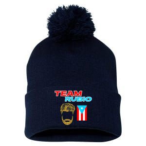 Team Rubio Baseball Puerto Rico Beisbol Los Nuestros Pride Pom Pom 12in Knit Beanie