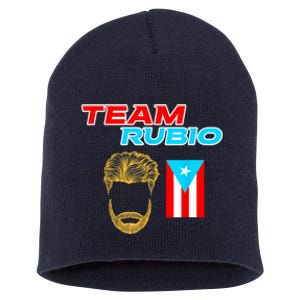 Team Rubio Baseball Puerto Rico Beisbol Los Nuestros Pride Short Acrylic Beanie