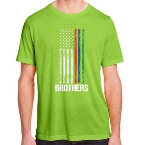 Thin Red Blue Green Line Brothers Police Fire Military Flag Gift Adult ChromaSoft Performance T-Shirt