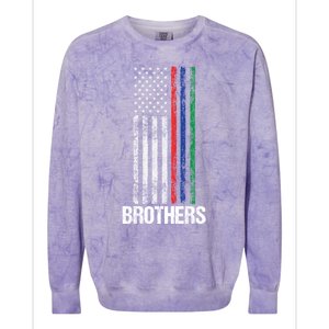 Thin Red Blue Green Line Brothers Police Fire Military Flag Gift Colorblast Crewneck Sweatshirt