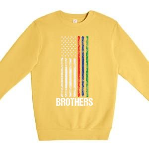 Thin Red Blue Green Line Brothers Police Fire Military Flag Gift Premium Crewneck Sweatshirt