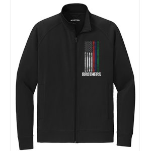 Thin Red Blue Green Line Brothers Police Fire Military Flag Gift Stretch Full-Zip Cadet Jacket