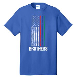 Thin Red Blue Green Line Brothers Police Fire Military Flag Gift Tall T-Shirt