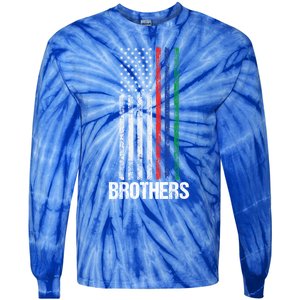 Thin Red Blue Green Line Brothers Police Fire Military Flag Gift Tie-Dye Long Sleeve Shirt