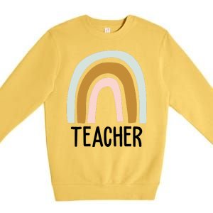 Teacher Rainbow Back To School Premium Crewneck Sweatshirt