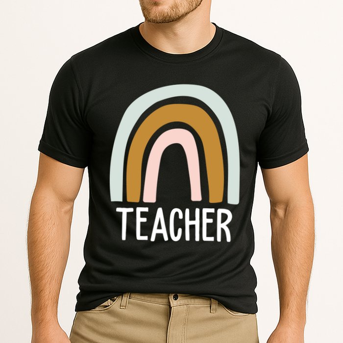 Teacher Rainbow Back To School Cooling Performance Crew T-Shirt