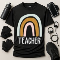Teacher Rainbow Back To School Cooling Performance Crew T-Shirt