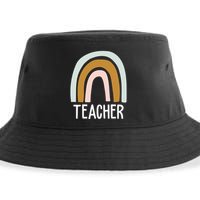 Teacher Rainbow Back To School Sustainable Bucket Hat