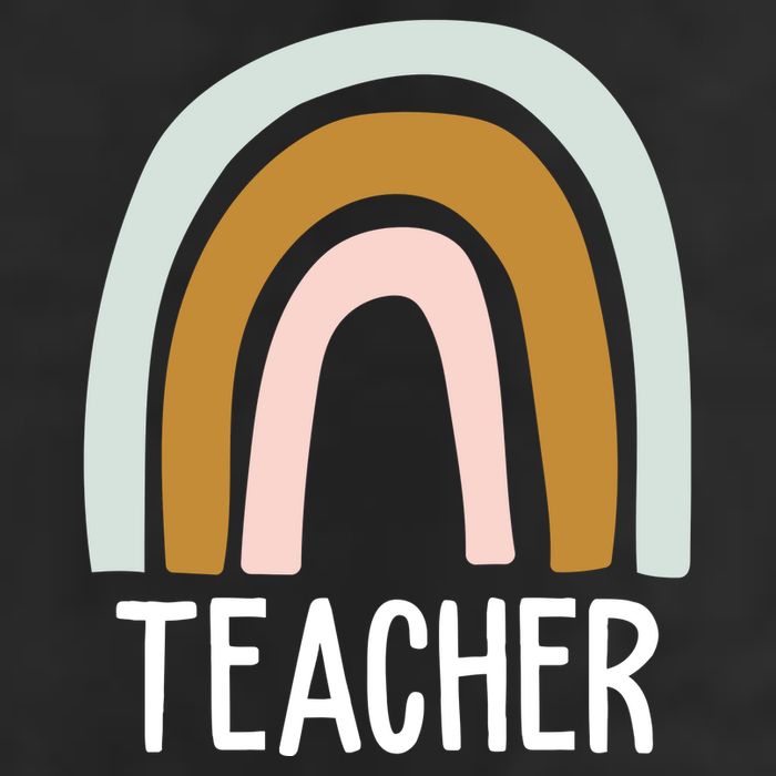 Teacher Rainbow Back To School Adult Drive Performance Visor