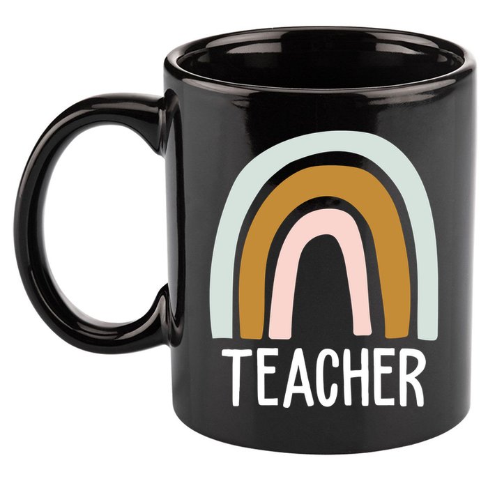 Teacher Rainbow Back To School 11oz C Handle Ceramic Mug