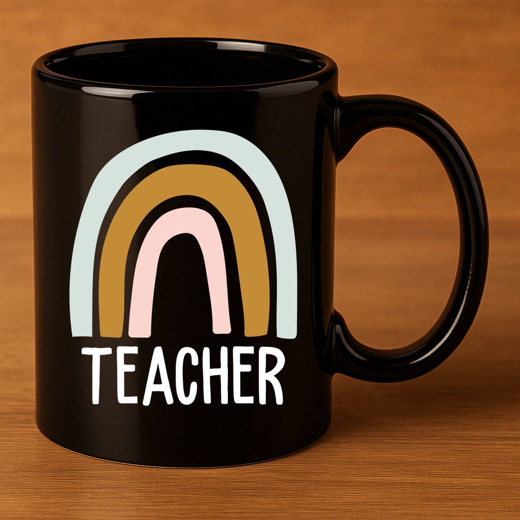 Teacher Rainbow Back To School 11oz C Handle Ceramic Mug