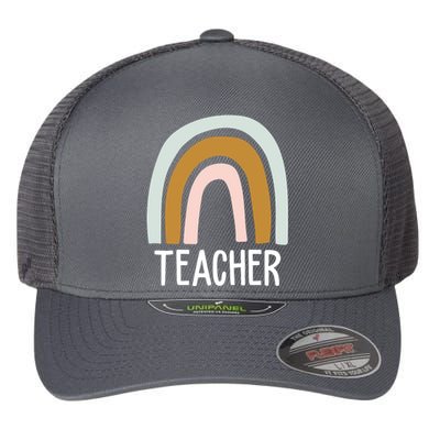 Teacher Rainbow Back To School Flexfit Unipanel Trucker Cap