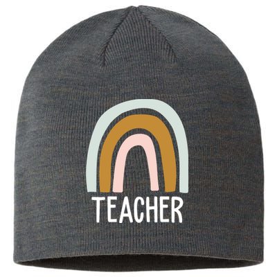 Teacher Rainbow Back To School Sustainable Beanie