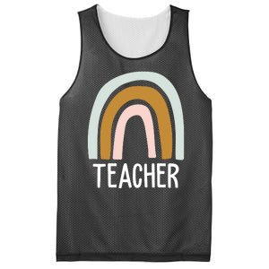 Teacher Rainbow Back To School Mesh Reversible Basketball Jersey Tank