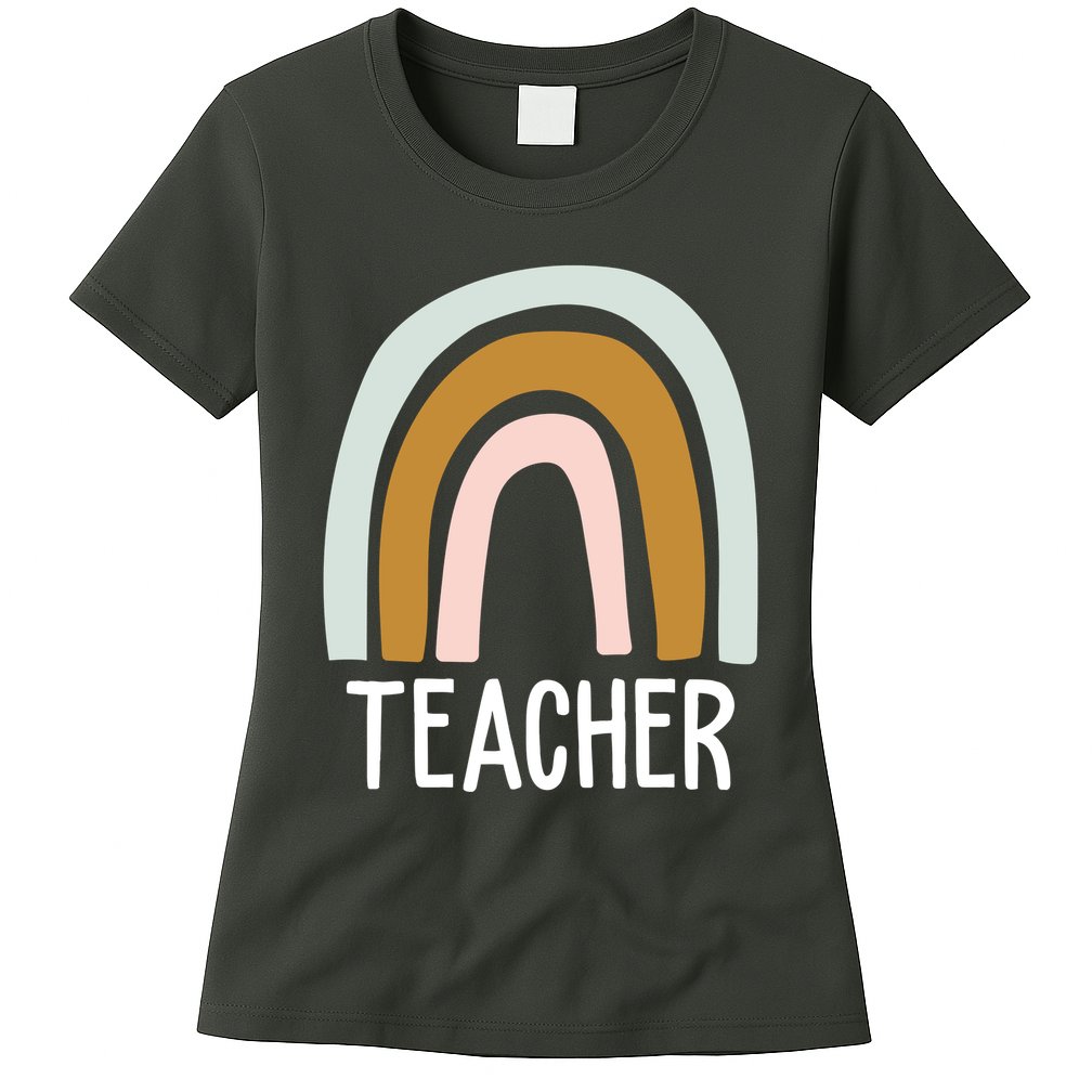 Teacher Rainbow Back To School Womens T-Shirt