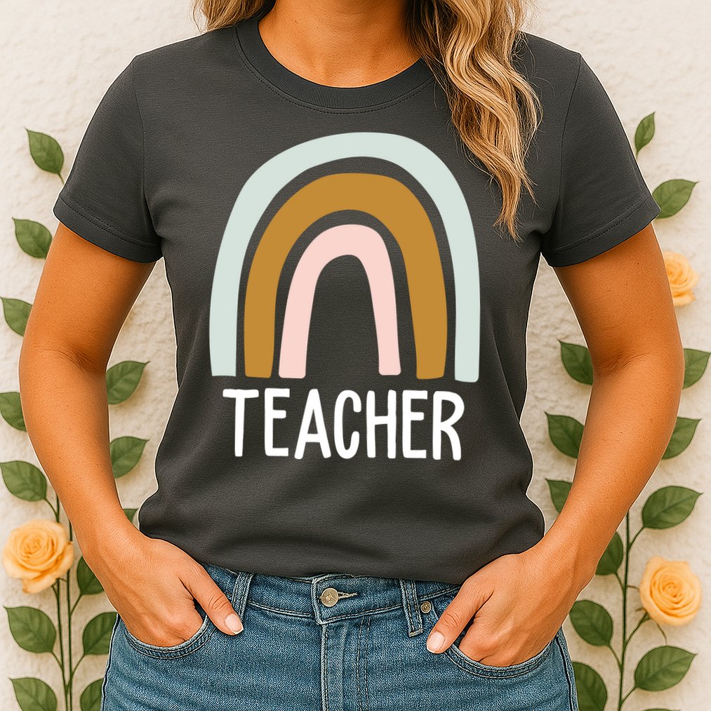 Teacher Rainbow Back To School Womens T-Shirt