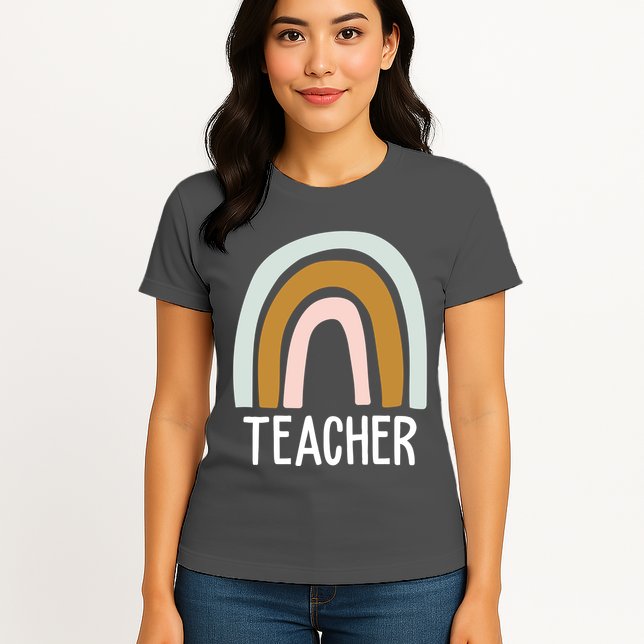 Teacher Rainbow Back To School Womens T-Shirt