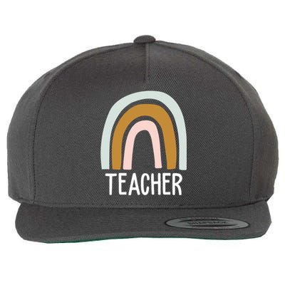 Teacher Rainbow Back To School Wool Snapback Cap