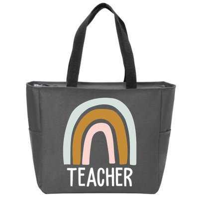 Teacher Rainbow Back To School Zip Tote Bag