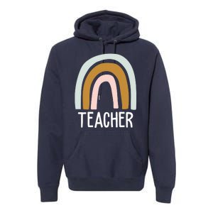 Teacher Rainbow Back To School Premium Hoodie