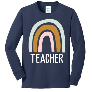 Teacher Rainbow Back To School Kids Long Sleeve Shirt