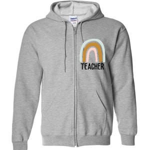 Teacher Rainbow Back To School Full Zip Hoodie