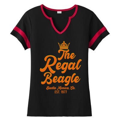 The Regal Beagle Santa Monica California Ladies Halftime Notch Neck Tee