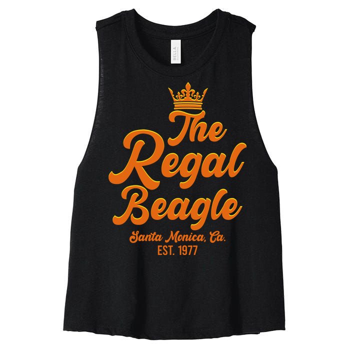 The Regal Beagle Santa Monica California Women's Racerback Cropped Tank