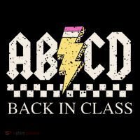 Teachers Rock Back To School ABCD Back In Class Flexfit Unipanel Trucker Cap