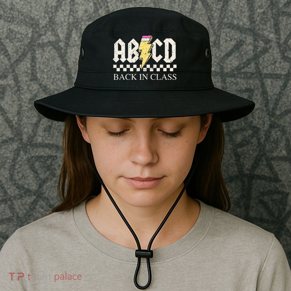 Teachers Rock Back To School ABCD Back In Class Bucket Hat