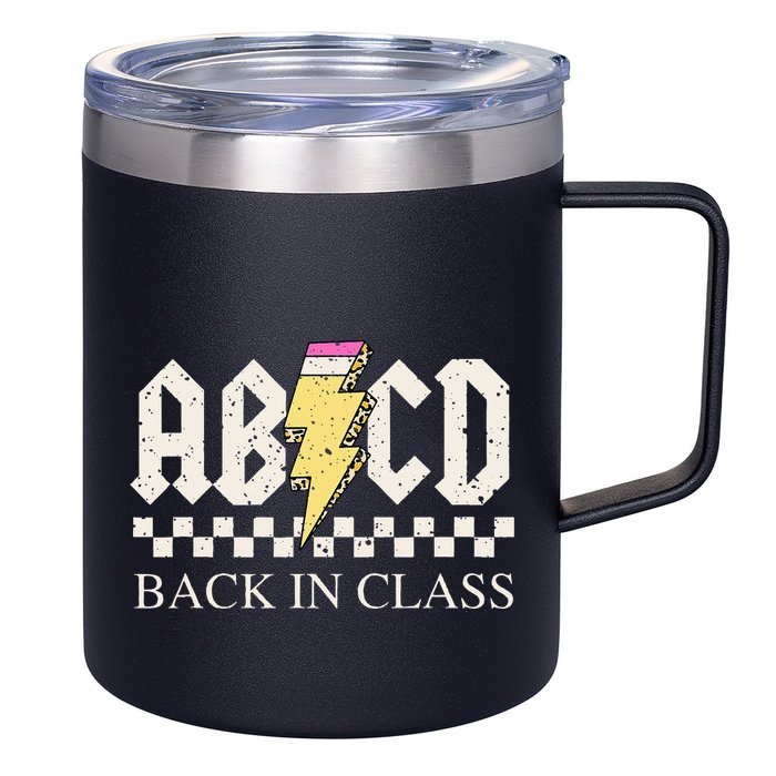Teachers Rock Back To School ABCD Back In Class 12oz Stainless Steel Coffee Mug