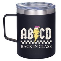 Teachers Rock Back To School ABCD Back In Class 12oz Stainless Steel Coffee Mug