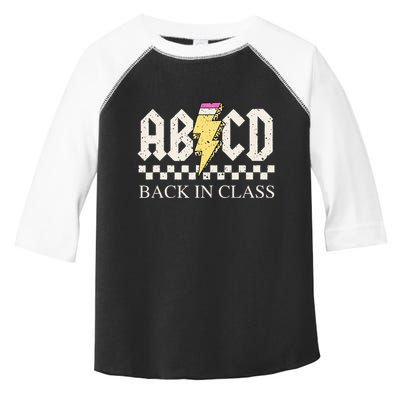 Teachers Rock Back To School ABCD Back In Class Toddler Fine Jersey T-Shirt