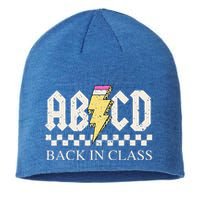Teachers Rock Back To School ABCD Back In Class Sustainable Beanie